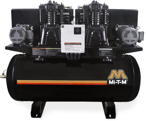 120-Gallon Two Stage Electric Duplex Horizontal Series - 5.0 HP
